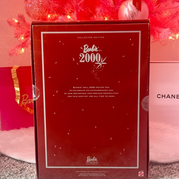 2000 Holiday Barbie Doll Red Dress Mattel Collector Edition Christmas - Picture 3 of 4